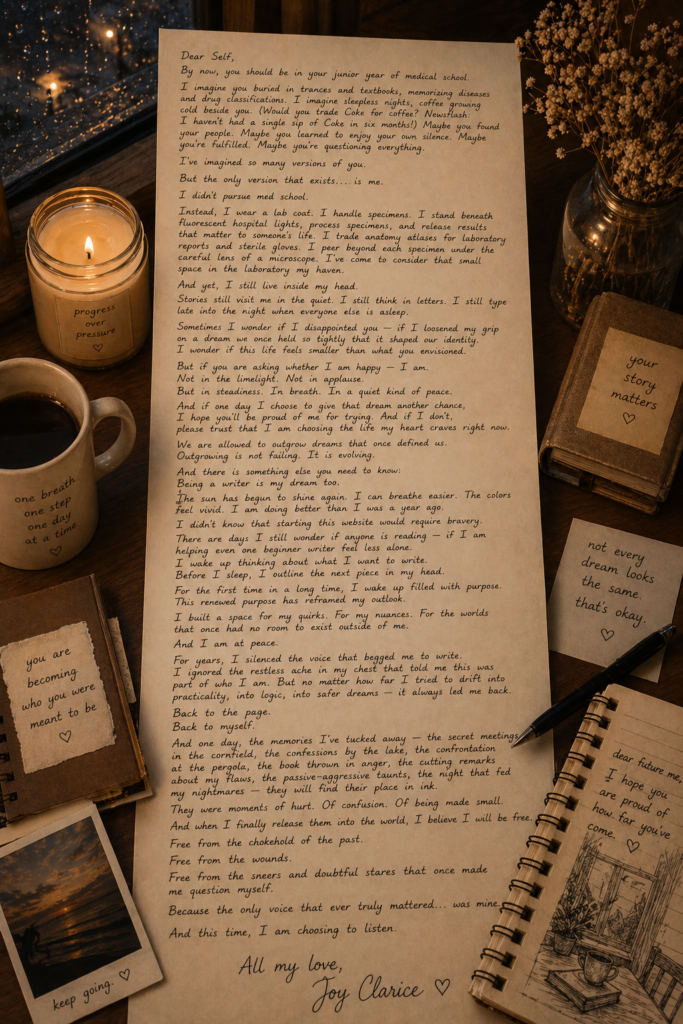 Dear Self — Letter 2: To the Person I Once Wanted to Be chatgpt image dear self letter to the person i once wanted to be